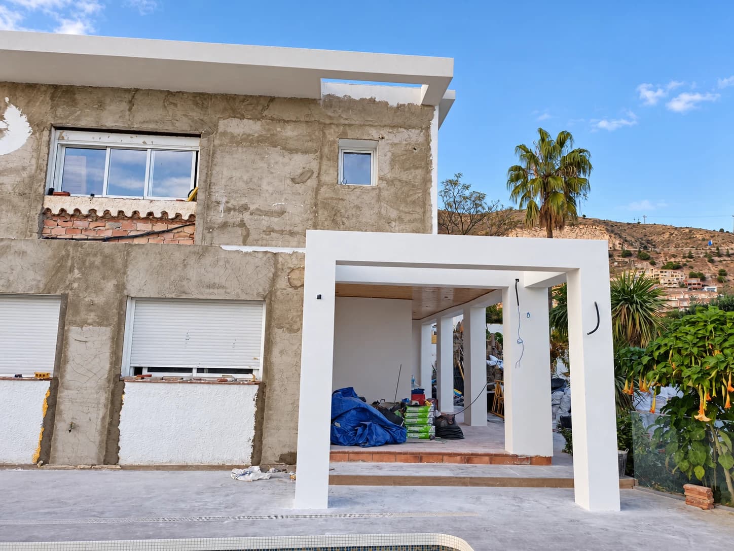 House renovation with pool